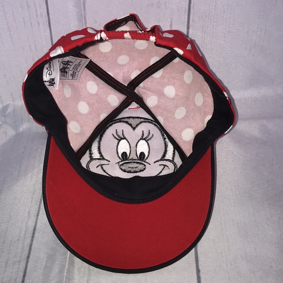 DISNEY PARKS Minnie Mouse Ears Polka Dot Hat Cap Embroidered XOXO TODDLER GIRL - Picture 6 of 12